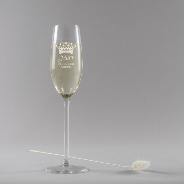 Hampers and Gifts to the UK - Send the Personalised 'Prosecco Queen' Glass